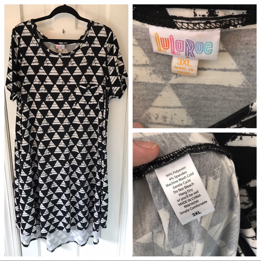 LLR 3xl Carly unicorn black white print EUC